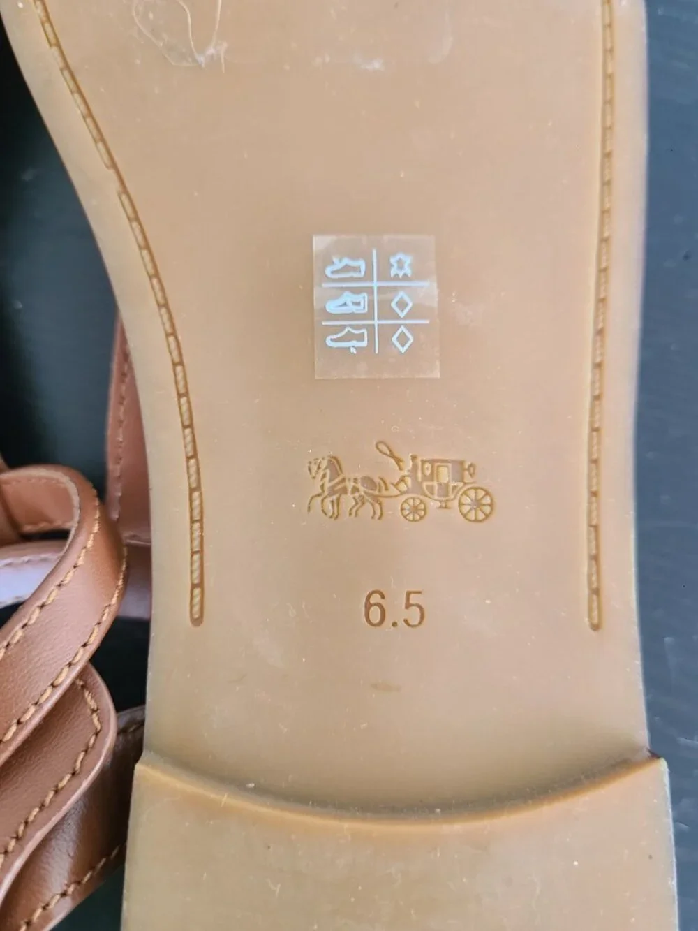 Coach Leila Leather Sandals Tan size 6.5